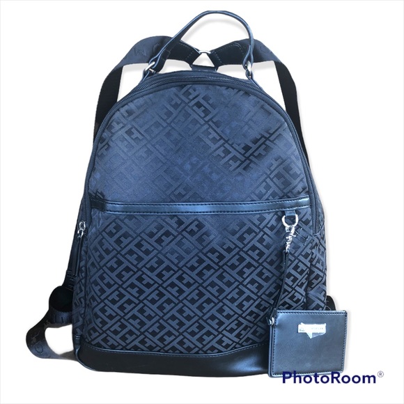 Tommy Hilfiger Handbags - TOMMY HILFIGER Medium size soft shell backpack, signature jacquard fabric, NWOT